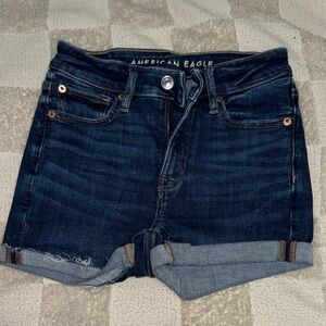 American Eagle Outfitters Women's Deep Indigo Jean Shorts